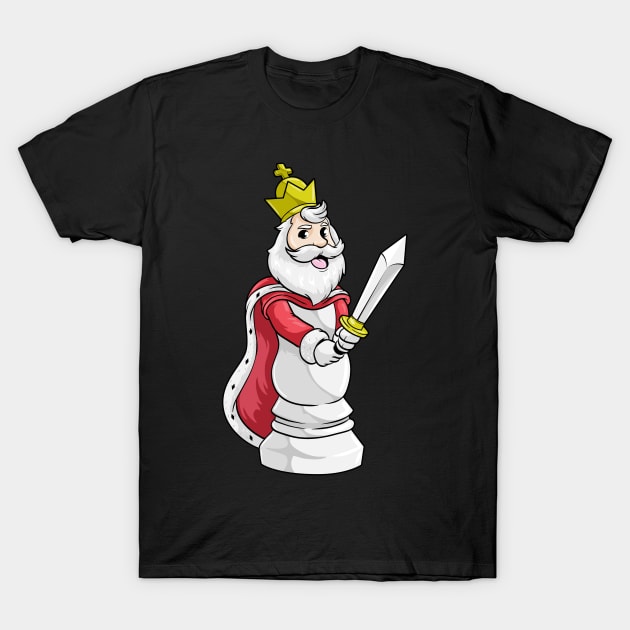 Funny king as a chess piece T-Shirt by Markus Schnabel